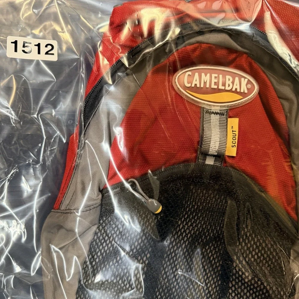 CamelBak Scout Hydration Backpack Red Gray Kids Hiking Daypack Lightweight